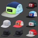 Waterproof Laser Cut Drilled Hole 5 Panel Camper Hat Lightweight Nylon Running