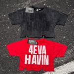 Custom Acid Wash Vintage T Shirt Designer Clothes Crop t Shirt Distress