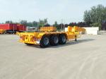 3 Axle 40 Feet Flatbed Skeletal Semi Trailer Trucks 12 Pcs Container Twist