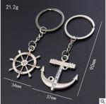Love Theme 3D Custom Steel Engraved Keychains For Couples , Anniversary Gift