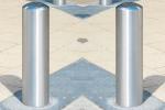 High Elasticity Stainless Steel Bollards Column Wall Thickness 3mm For Building