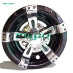Universal Hubcaps Golf Cart Wheel Covers Golf Cart 8" Vegas Chrome Black
