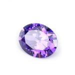 8x6mm Loose Gemstone European Machine Cut Amethyst Color Oval Shape Synthetic