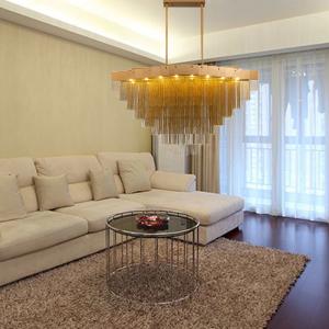 Wholesale Modern pull chain chandelier Gold Color For Project Lighting (WH-CC-12) from china suppliers