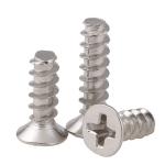 Stainless Steel M2 Flat Head Screw , Blunt Round 4mm Self Tapping Screw