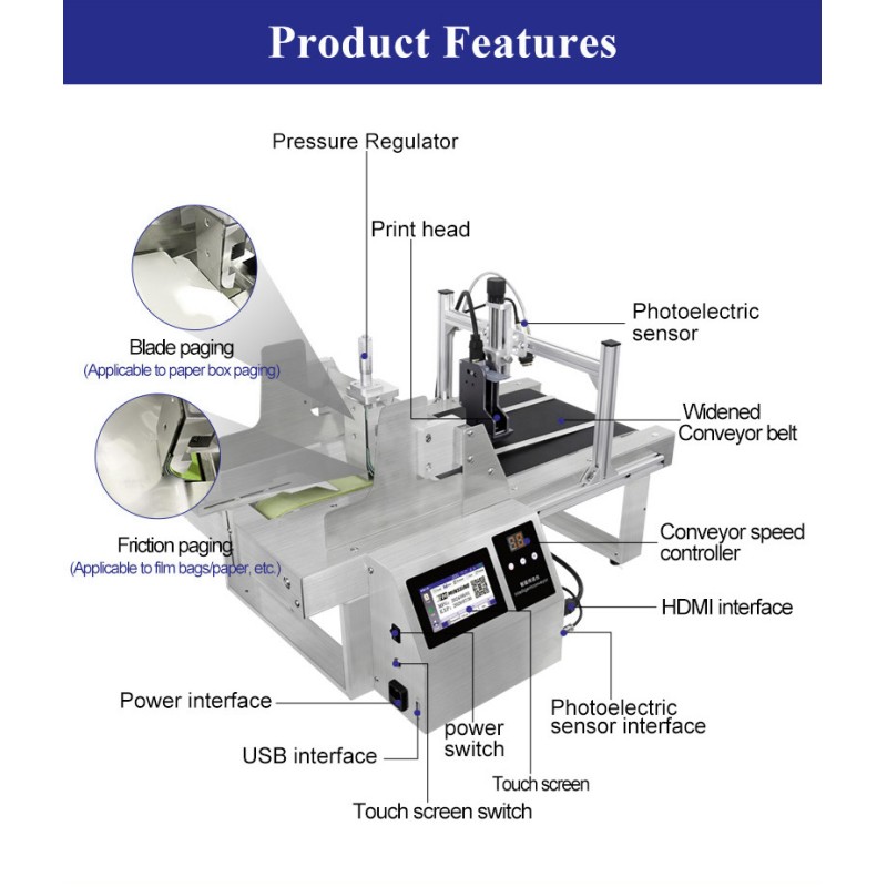 Inkjet Coding Paging Machine for Friction Feeders