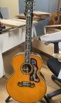 Custom 43 INCH SJ200 JUMBO SOLID Back Side Acoustic Electric Guitar Abalone