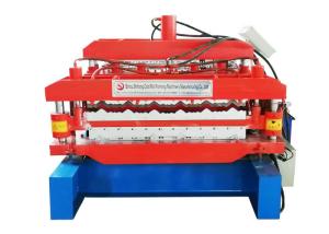 Wholesale Color Steel Double Layer Roll Forming Machine Glazed Bamboo Type High Automation Degree from china suppliers