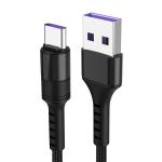 5A Type C Nylon Charging Cable Length 0.5M - 2M OD 3.1mm Fast Data Transmission