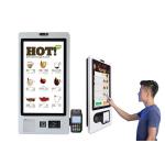 Self Service Touchscreen Monitor Kiosk Restaurant Cash Payment Kiosk With Card