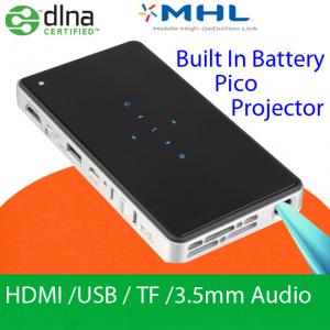 China Handy Mini DLP Slim Projector With HDMI USB MHL DLNA Wifi Display LED Lamp Pocket Beamer on sale
