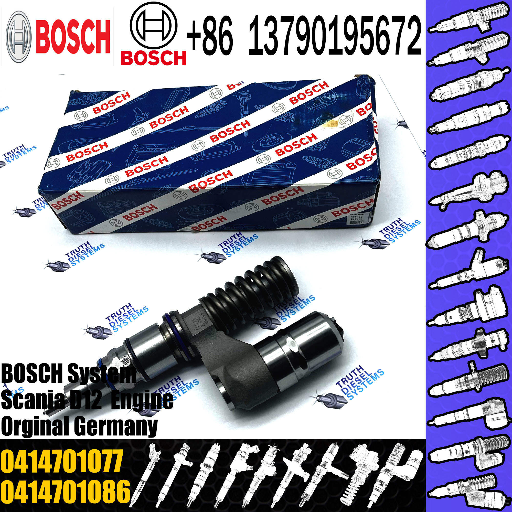 Diesel Common Rail Fuel Injector 0414701072 0414701051 0414701073 0414701076 0414701077