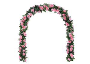 Wholesale Rose Vine Artificial Silk Flower Wedding Arch 3m 3.5m 4.5m from china suppliers