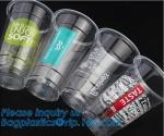 Food grade 12oz 375ml cold drink transparent biodegradebale PET disposable