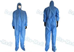 Wholesale Blue SP Paint Disposable Hooded Coveralls ETO Sterilization from china suppliers