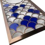 Custom metal stainless steel screens waveshape decorative room divider