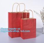 High Brightly Brown Kraft Paper Bag With Handle Custom Print Logo,Kraft Paper