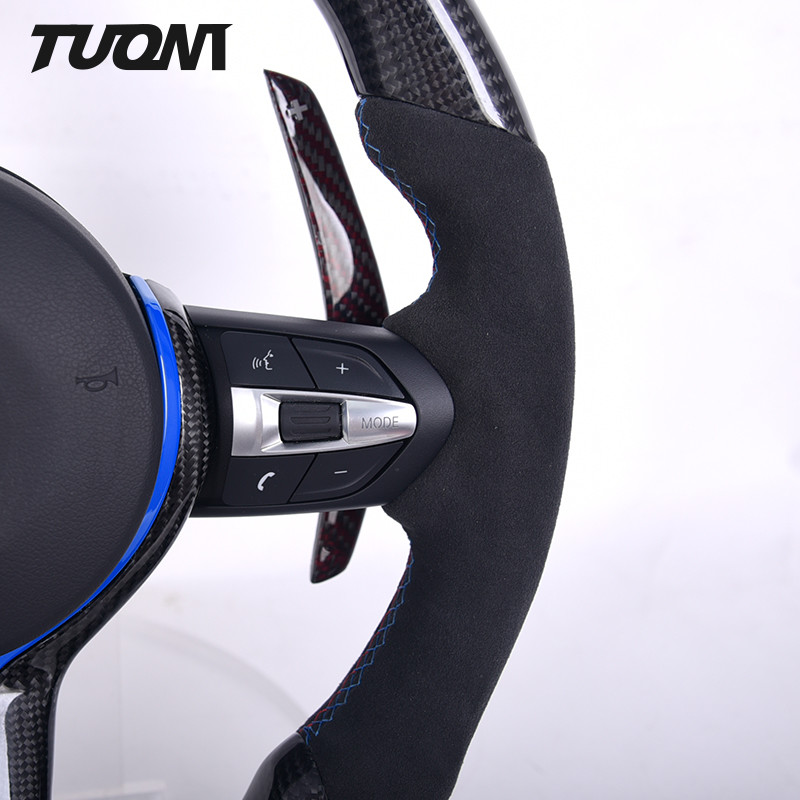 Custom Carbon Fibre Bmw Steering Wheel LED Alcantara 6 Months Warranty
