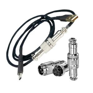 Wholesale Mechanical Keyboard Cable 5-pin GX12 Aviation Connector Coupled Nylon Braided from china suppliers