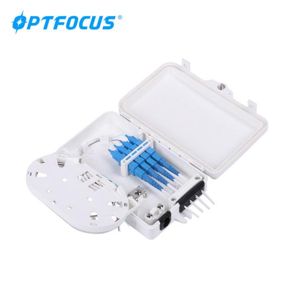 FTTH outdoor small size 4 cores waterproof terminal box for 1*4 mini type plc