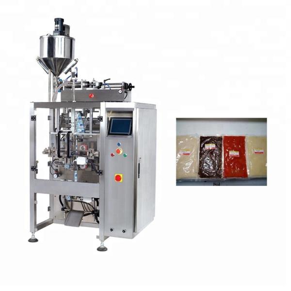 Pneumatic Controlhot Sauce Filling Machine , 10-50 bags/min Ketchup Packaging
