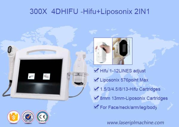 2 In 1 Face Lift 3D HIFU Machine High Intensity Focused Ultrasound 110V - 220V