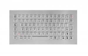 China Vandal Proof Rugged Panel Mount Keyboard , Stainless Steel Keyboard for Self Service Kiosk on sale