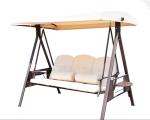 Outdoor Steel Polyester Cushion Triple Hammock Swing With Cup Holder