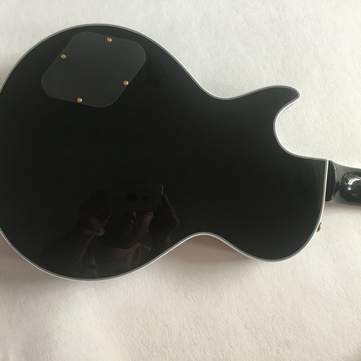 Top quality only one pickup lp custom black beautify Electric Guitar,Custom guitar,Golden hardware