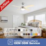 Decorative Smart Restaurant Ceiling Fans Remote Control Air Conditioning