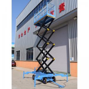 Wholesale 14m Portable Hydraulic Double Scissor Lift  Aerial Work Platform Ladder Vertical Mast Lift from china suppliers