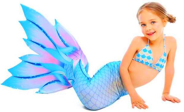 Beauty Flower Fin Swimmable Mermaid Tails For Girls , High Elasticity Fabric