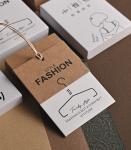 CMYK Debossed Logo Kraft Paper Hang Tags , Youfu Brown Paper Tags With String