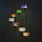 Long staircase chandelier turkish Glass handmade lampshade pendant light(WH-DC