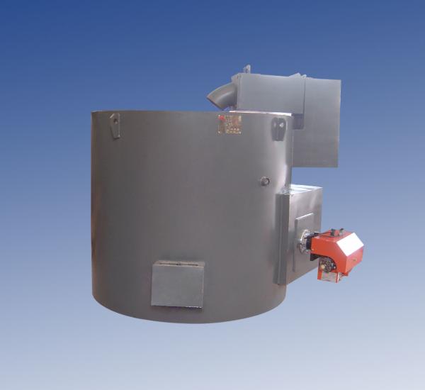Stationary Type Aluminum Crucible Furnace Silver 800KG Industrial Aluminum