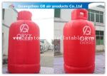 Large Gas Cylinder Red Inflatable Advertising Signs 4mH Commercial Display