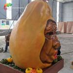 0.8 Meters Height Animatronic Pumpkin Head Face Detachable For Amusement Park