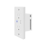Usb Wall Outlet White High Speed Usb Charger Electrical Outlet 10A/120V