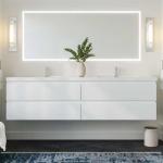 OEM Melamine Door Finish Bathroom Vanity Cabinet Vanity Unit With Basin