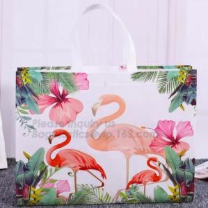 Wholesale Factory price high quality fashion customize handle laminated non woven bag, heat seal die cut handle ultrasonic non wov from china suppliers