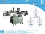 Double sides sticker on flat bottle automatic labeling machine
