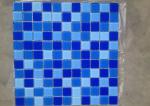 2 Color Assorted Ice Cracked Glass Mosaic Tile Sheets For Swimming Pool 36 Pcs