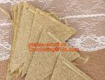 8''*10'' rectangle burlap banner natural with lace, 3.3M Vintage Jute Hessian