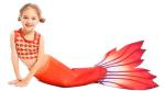 Beauty Flower Fin Swimmable Mermaid Tails For Girls , High Elasticity Fabric