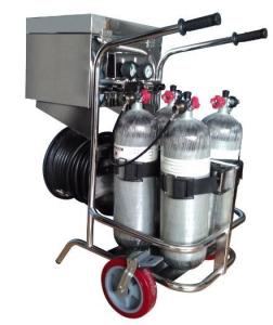 Wholesale Long Tube Trolley Mounted Breathing Apparatus SCBA 6.8L with Movable Wheeled Cart from china suppliers