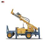 4 Wheels 180m Portable Hydraulic Water Well Drilling Rig Trailer Mounted