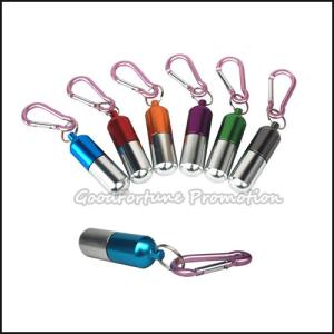 Wholesale customed printed logo aluminum alloy pill box case organizer keychain keyrings gift from china suppliers