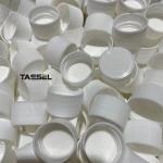 STOCK 28/410 White Ribbed Screw Cap With Liner For Plastic Bottle
