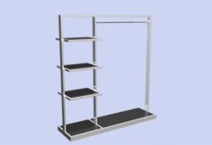 Wholesale Metal Display Rack / Garment Display Stand Hanging Shelf For Bedroom And Shop from china suppliers