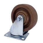 High Temperature Bakery Oven Rack Caster Wheel 5" Swivel Plate